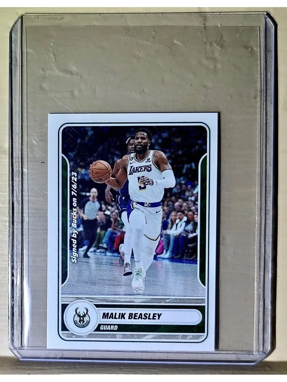2023-24 Malik Beasley Panini NBA Basketball #223 Sticker Milwaukee Bucks
